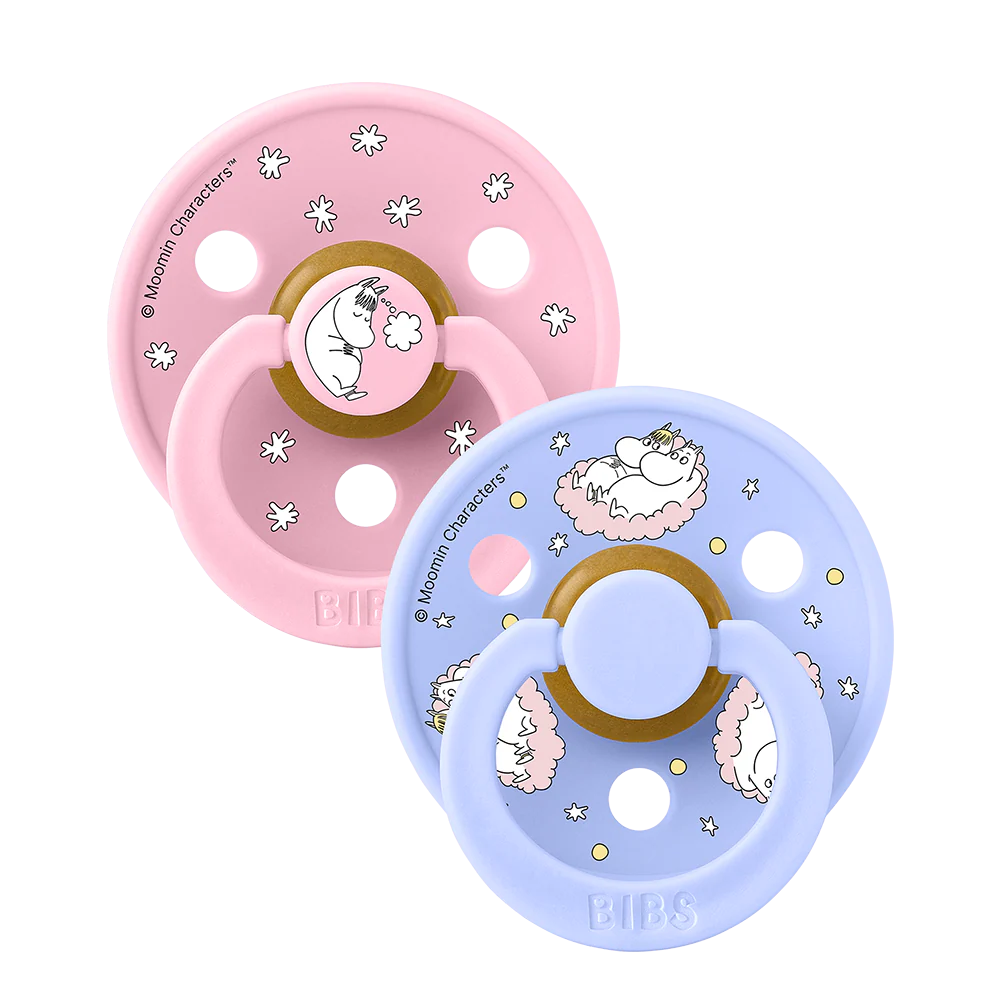 BIBS x Moomin Colour Sutter 2-Pak Dreaming - Baby Pink Mix