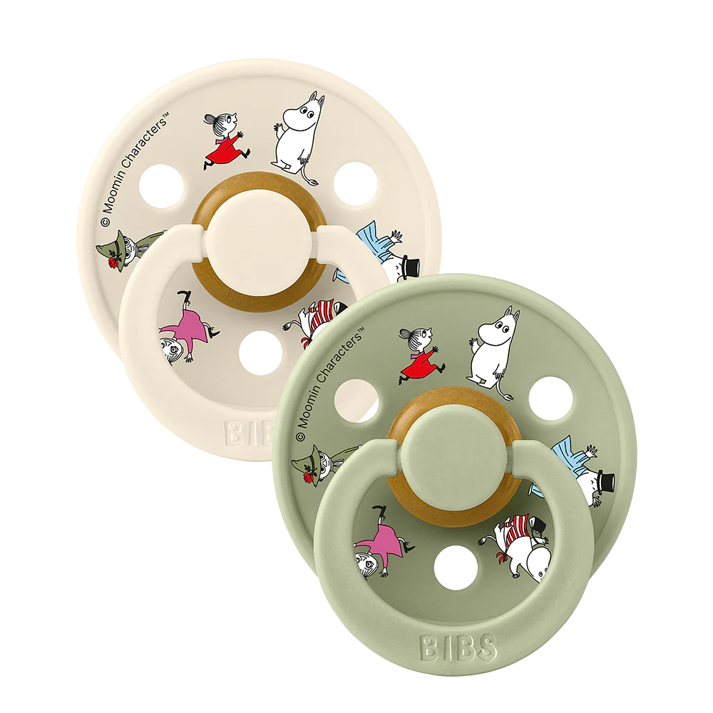 BIBS x Moomin Colour Sutter 2-Pak Friends - Ivory Mix