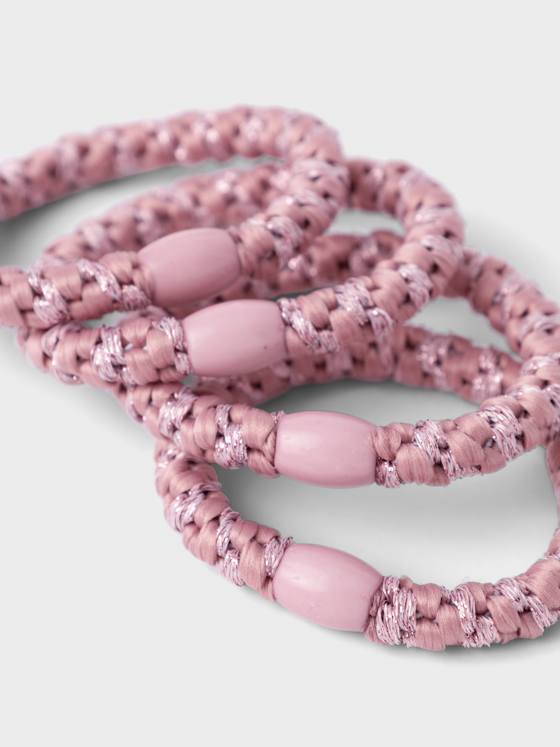 NAME IT - Hårelastikker 4p med glimmer