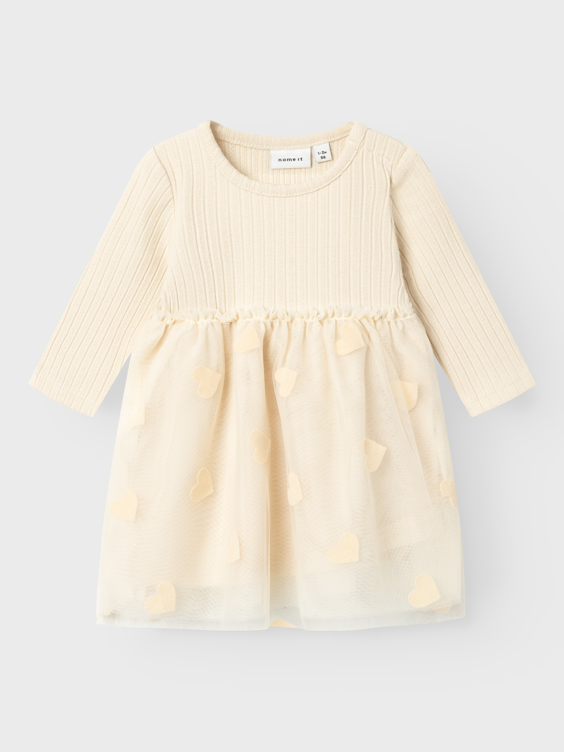 NAME IT - Najas Summer Sand Kjole Hjerter
