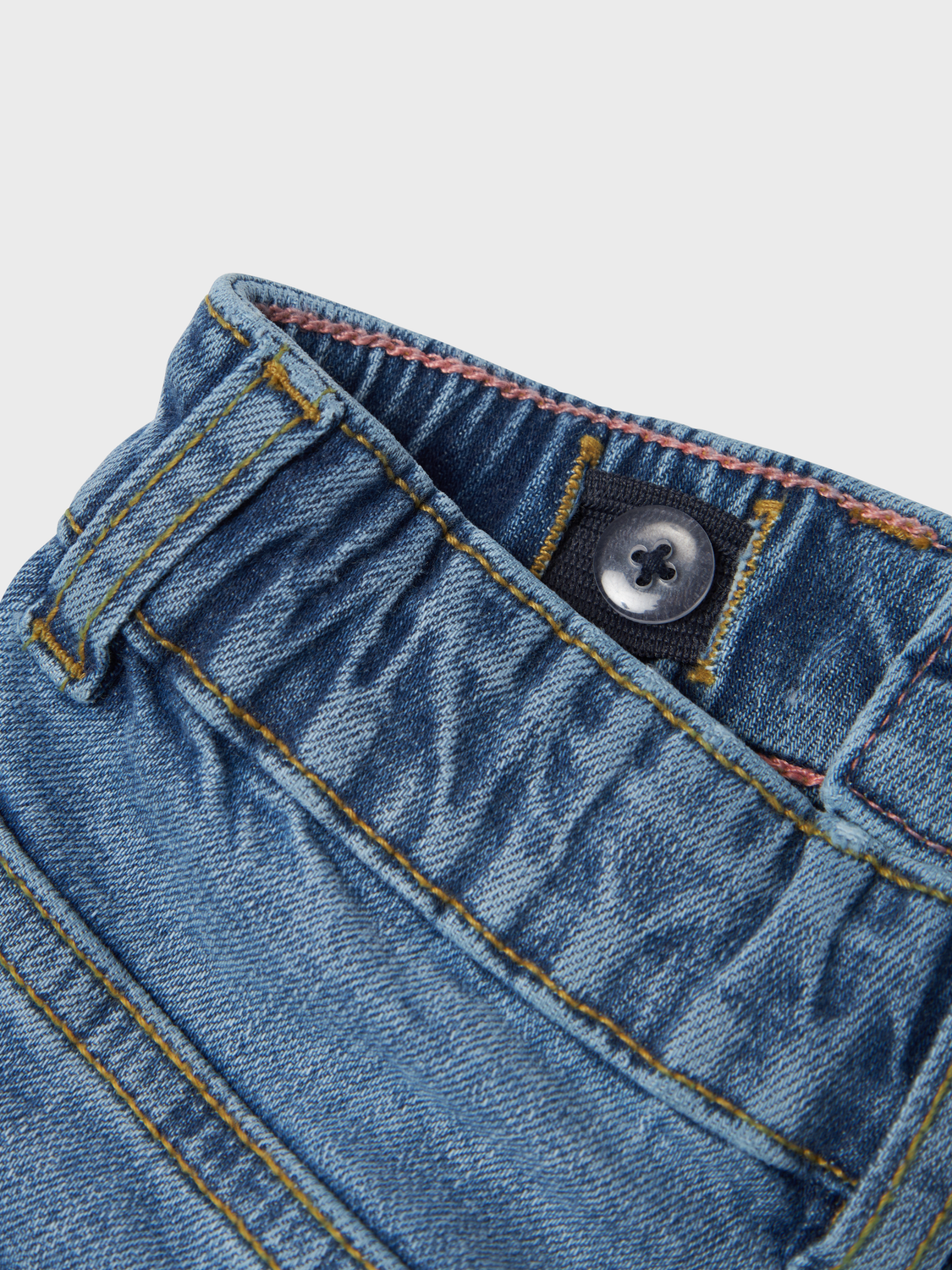 NAME IT - Rose Medium Blue Denim Straight Jeans