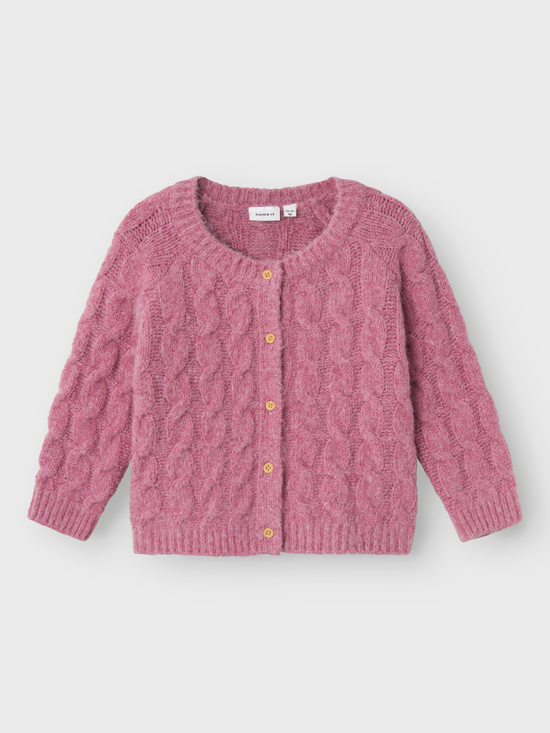 NAME IT - Salille Strikket Cardigan Mauve Orchid