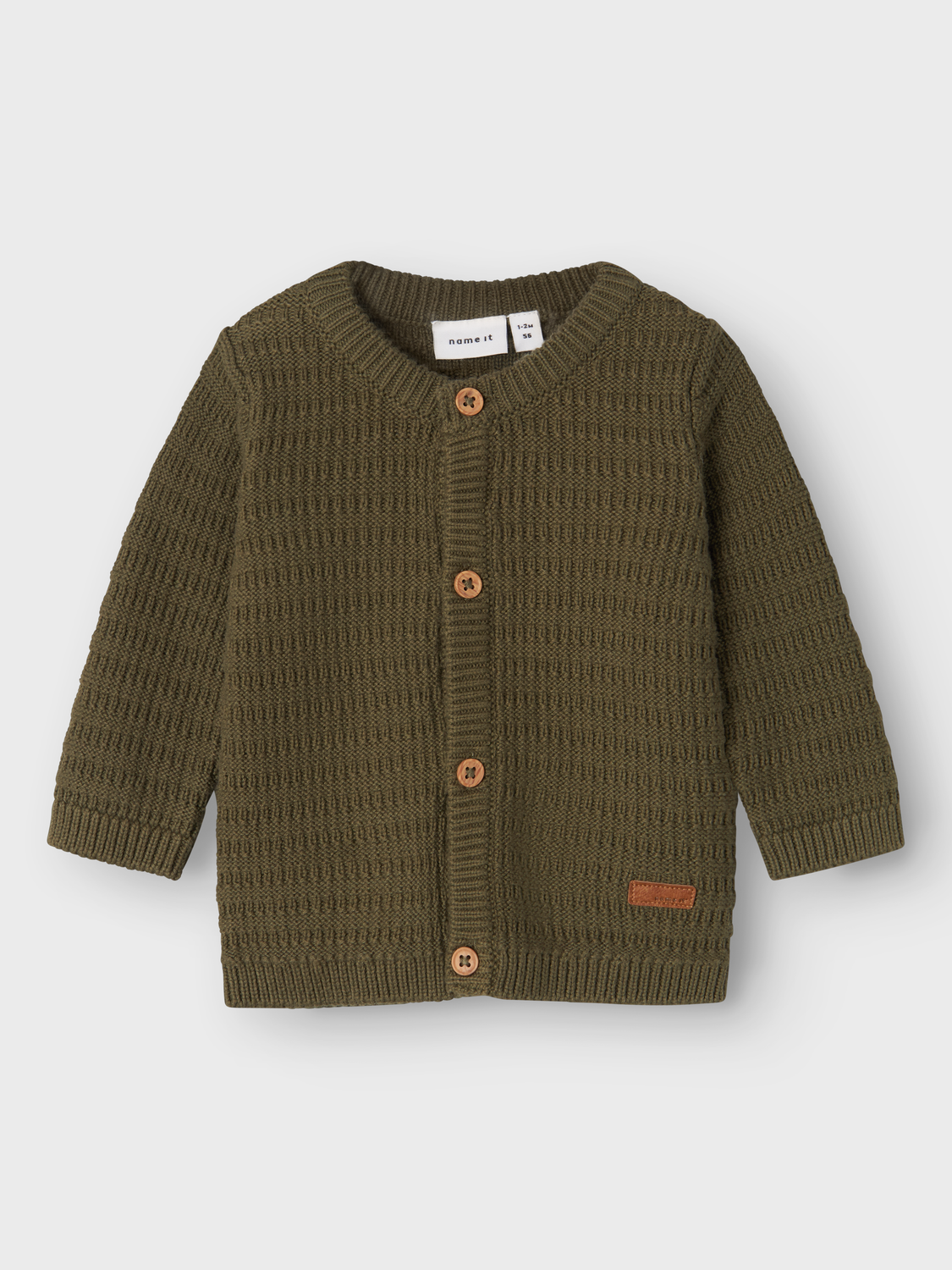 NAME IT - Billy Dusty Olive Strik Cardigan