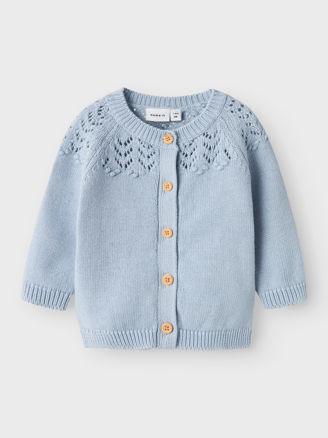 NAME IT - Bimolly Subdued Blue Strik Cardigan