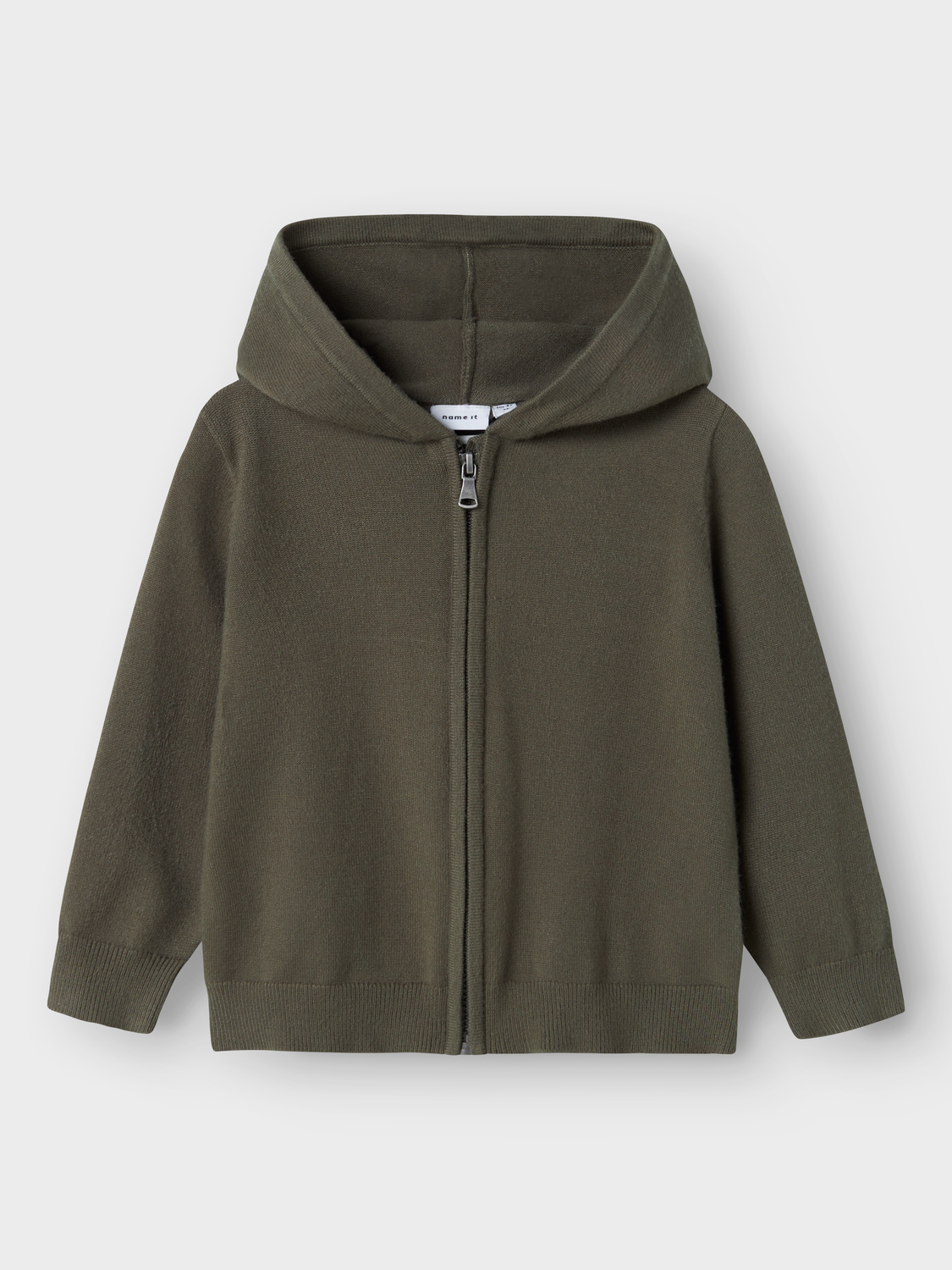 NAME IT - Bitan Dusty Olive Strik Cardigan