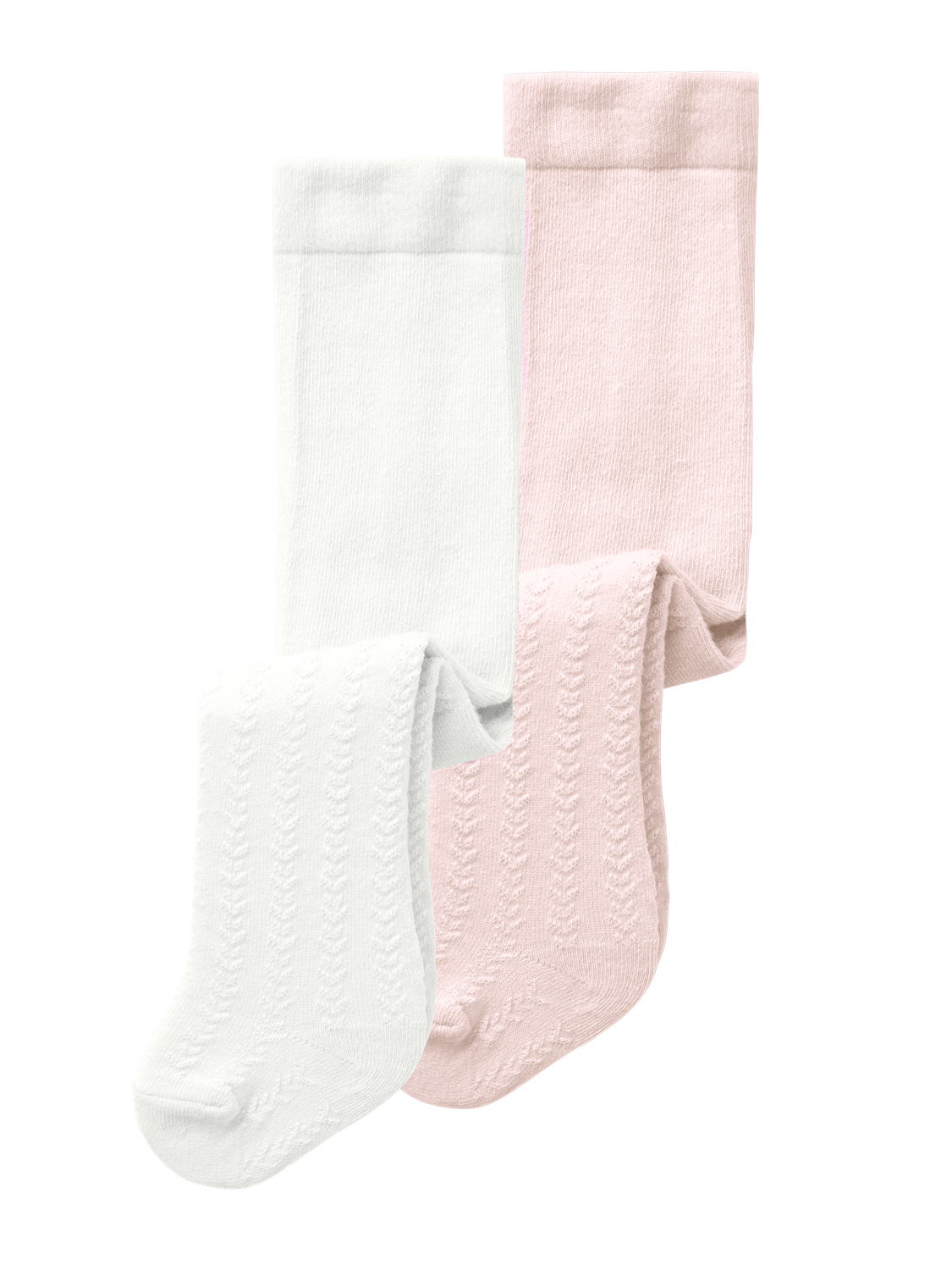 NAME IT - Strømpebukser 2-pak Bright White/Ballerina