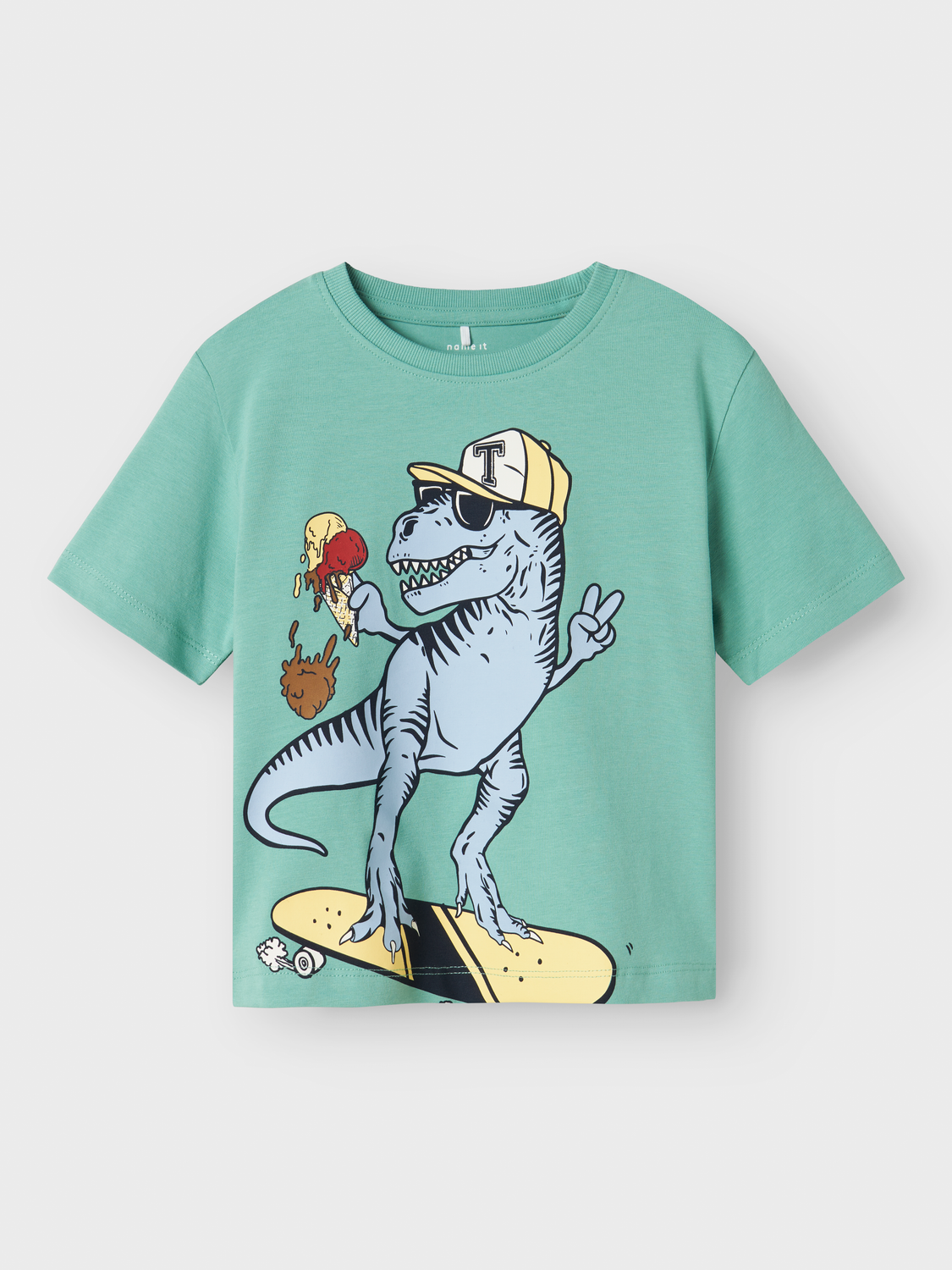 NAME IT - Dino Creme De Menthe T-shirt