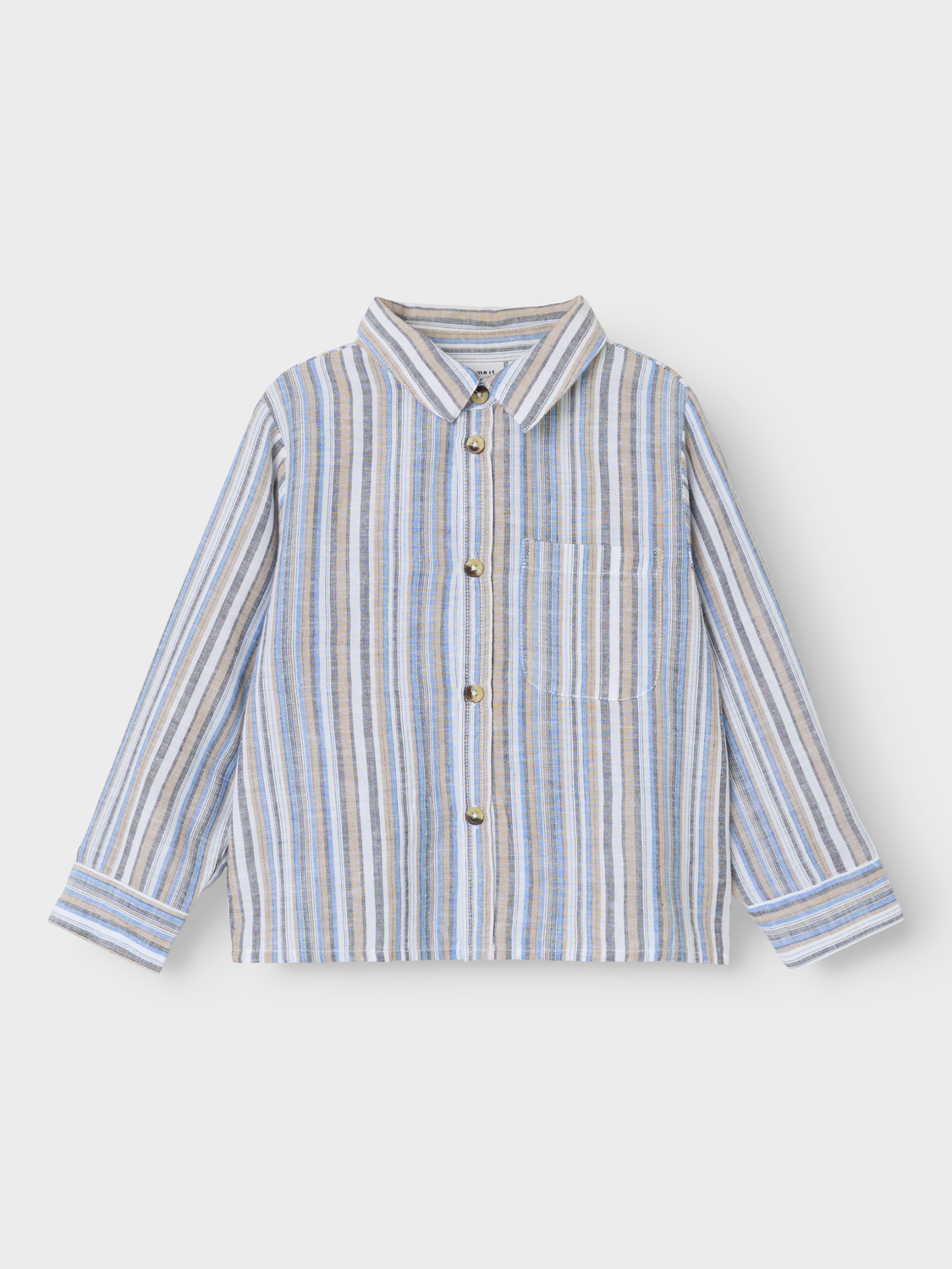 NAME IT - Fide Stribet Skjorte Elmwood