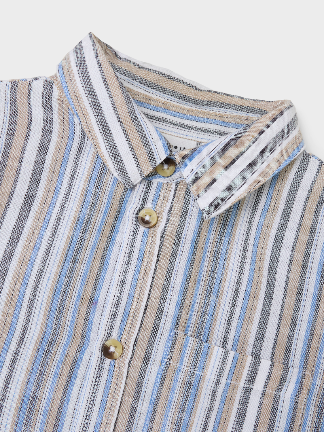 NAME IT - Fide Stribet Skjorte Elmwood