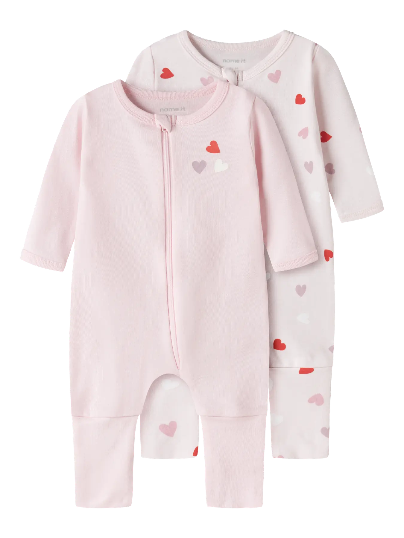 Name It - 2-pak natdragt, hjerter