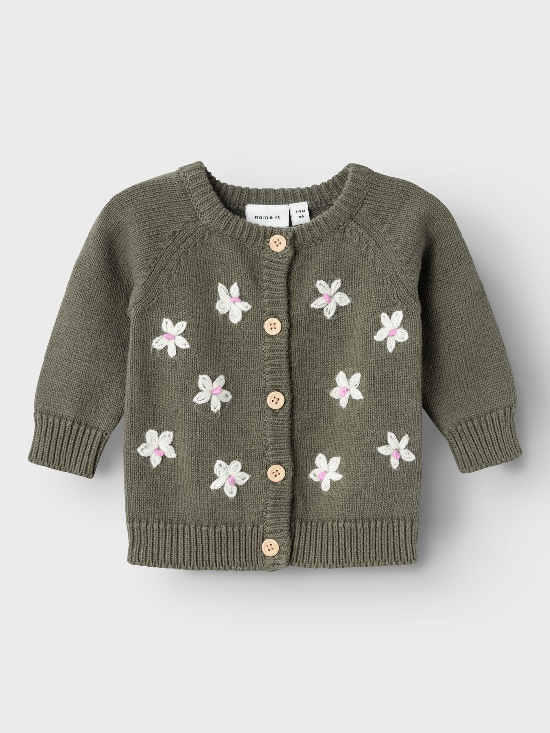 NAME IT - Mulled Basil Neflow Strik Cardigan