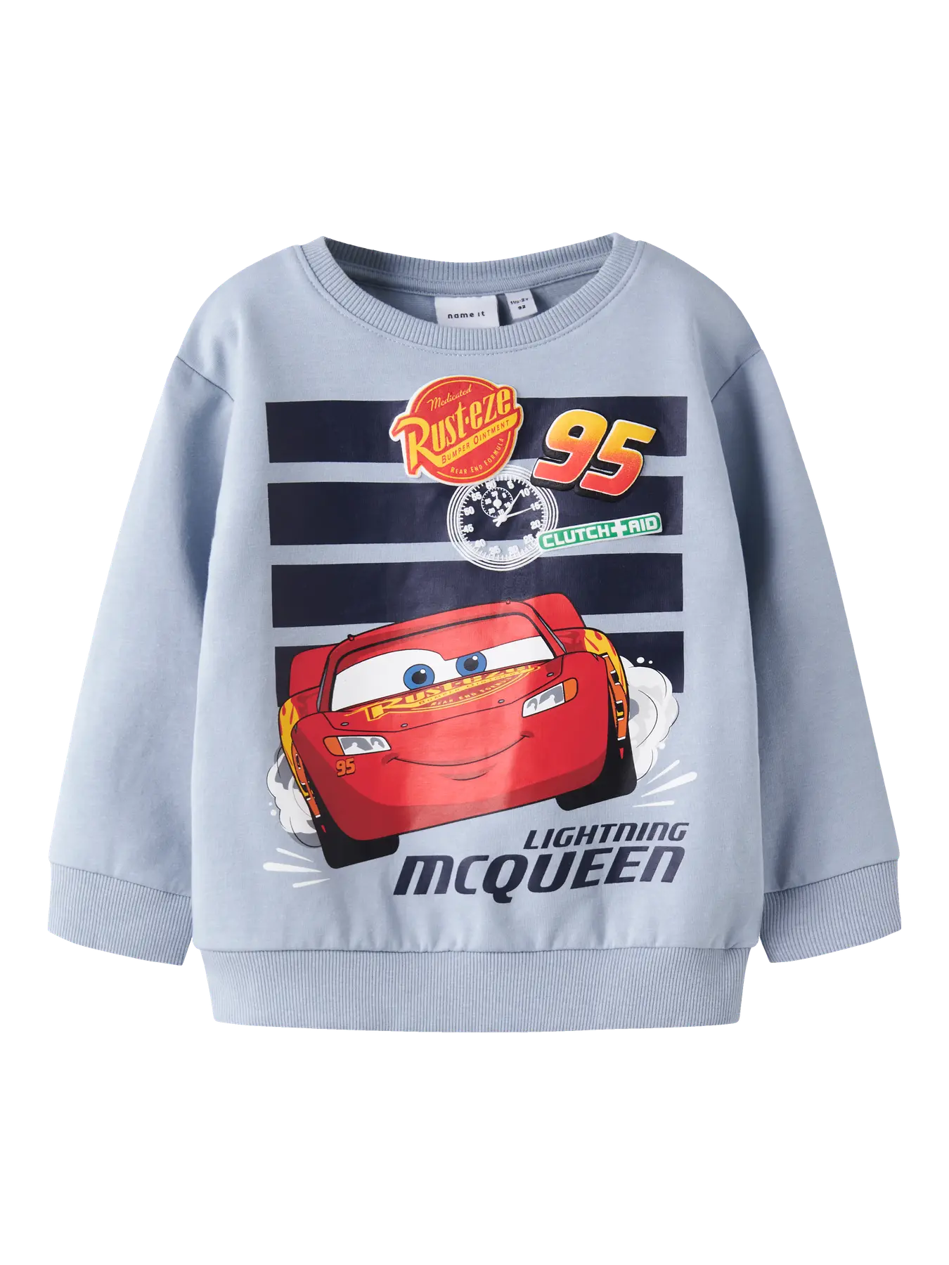 Name It - Sweat med Biler, Blue Fog