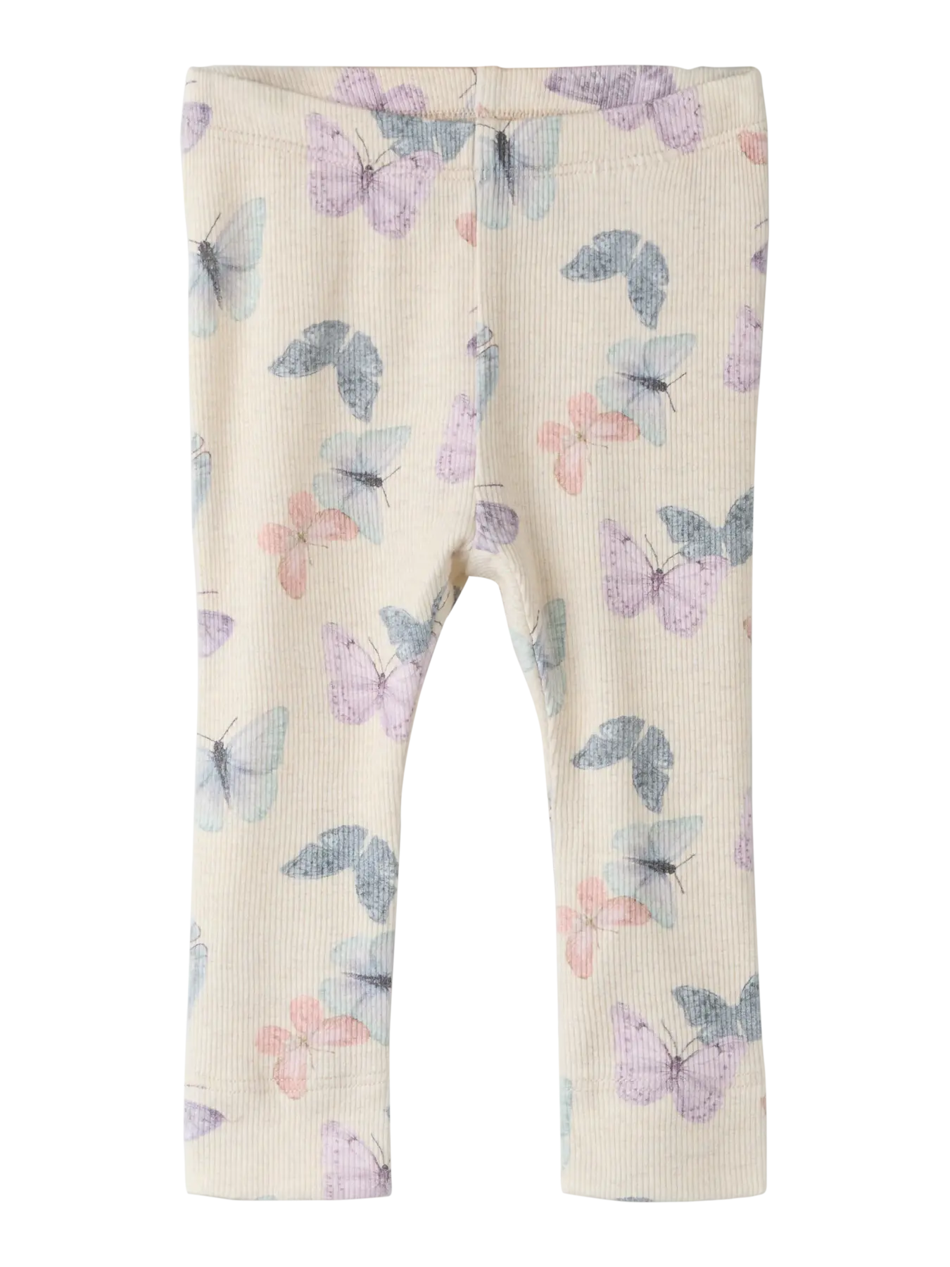 Name It - rib leggings, sommerfugle