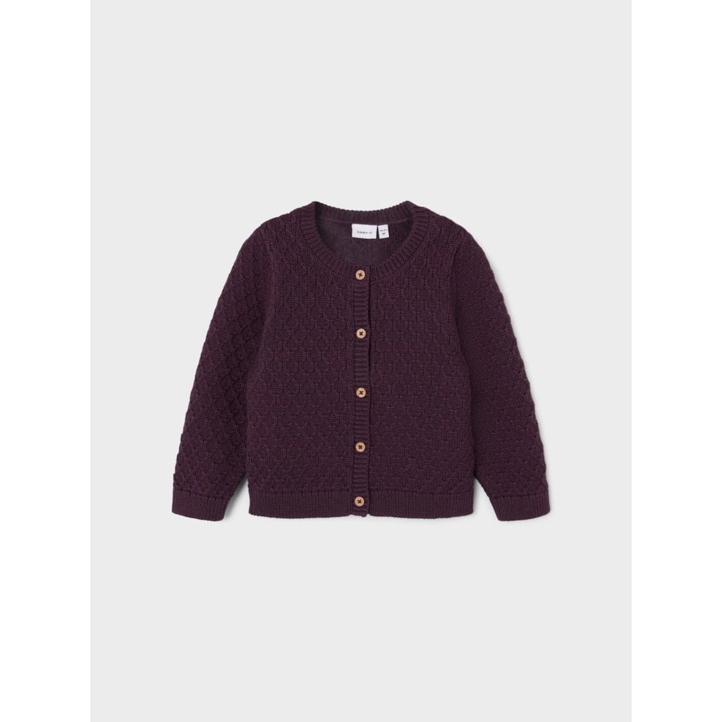 NAME IT - Plum Perfect Lomille Strik Cardigan