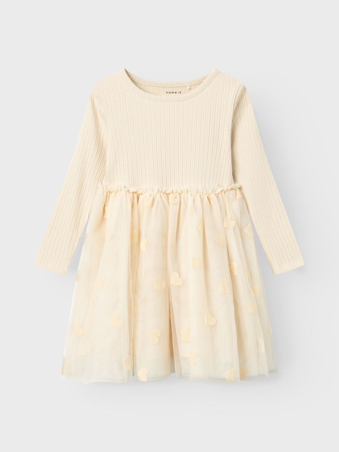 NAME IT - Najas Summer Sand Kjole Hjerter
