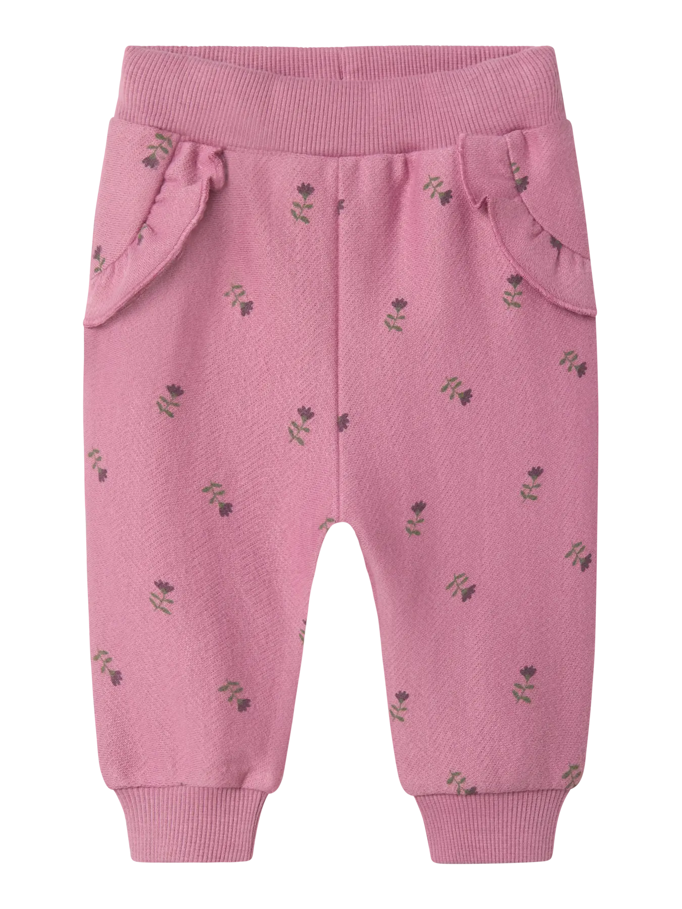Name It - sweatpant med blomster, Mauve Orchid