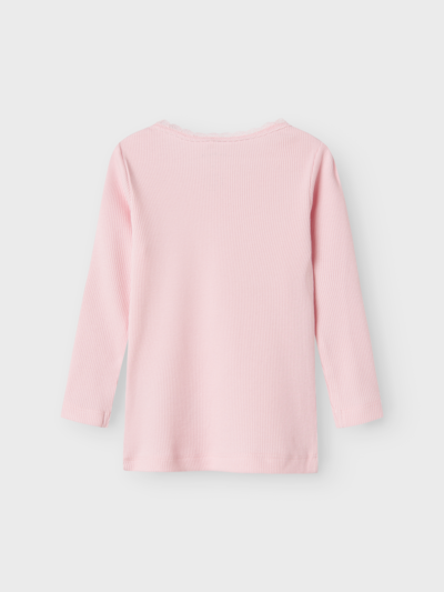 NAME IT - Parfait Pink Kap NOOS Bluse m. blondekant