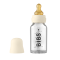 BIBS Baby Glass Bottle Sutteflaske komplet sæt 110ml.